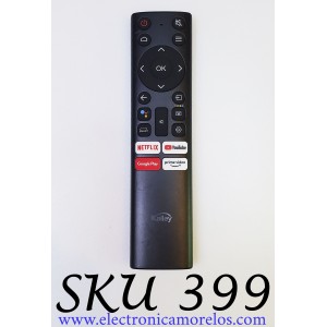 CONTROL PARA SMART TV KALLEY, CON COMANDO DE VOZ ((ORIGINAL)) / JH-20211 / EN-1